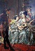 Louis Rolland Trinquesse The Courtship oil painting on canvas
